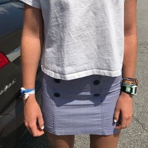 Urban Outfitters blue seersucker skirt